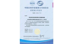 2017CNAS认可证书